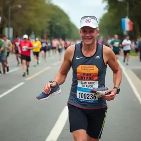 Desconhecido tira o próprio o tênis, doa para corredor terminar maratona, e eles se reencontram; vídeo